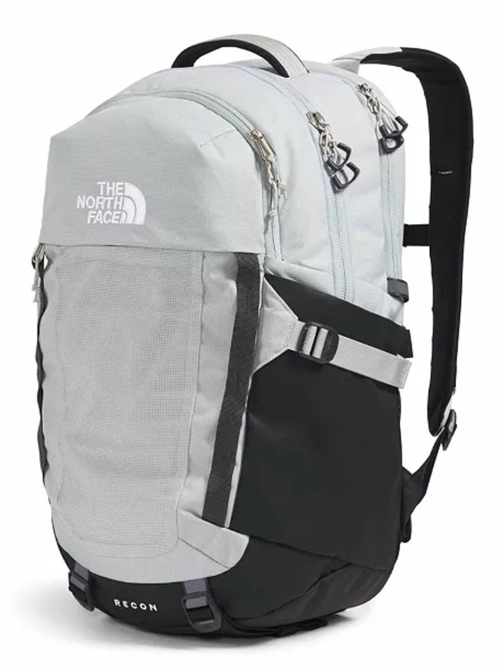 The North Face Unisex RECON Day Travel Hike Student Backpack Grey & black